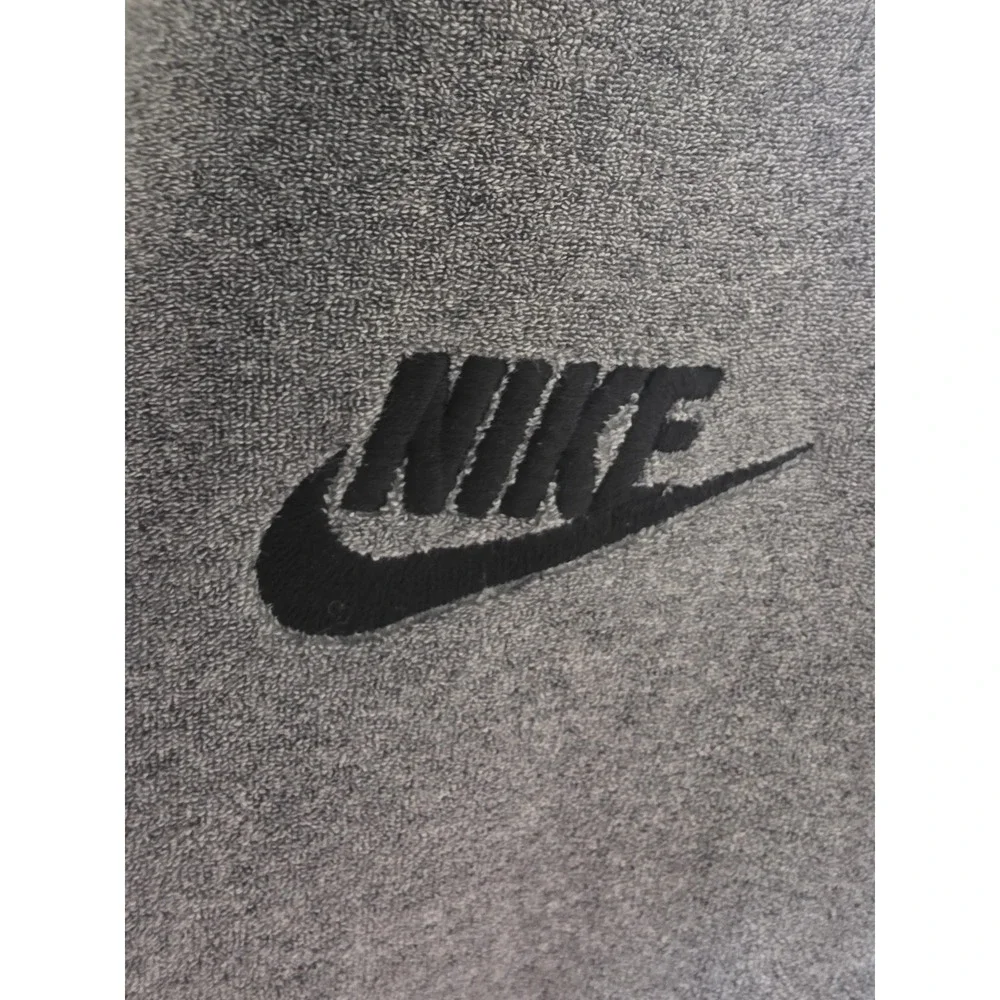 Nike Terry Sweater Dress Gray Collared Zip Long Sleeve Size M